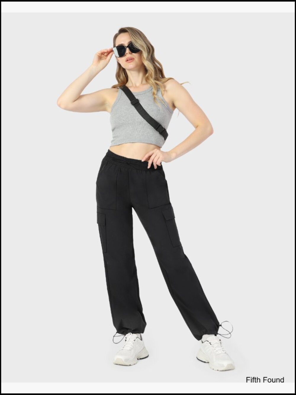 Wide Leg Cargo Pants with Adjustable Waist and Cuffs for Hiking Travel - Picture 7 of 7